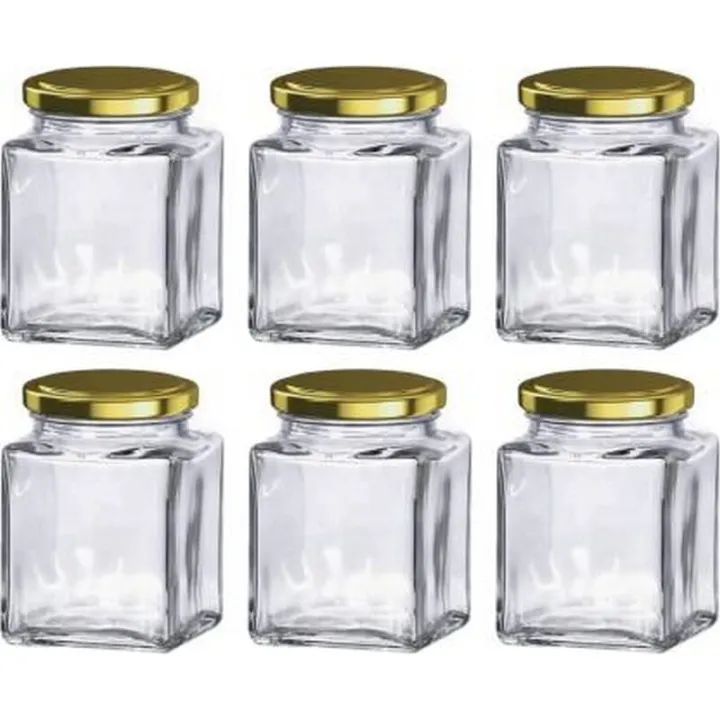 MM%205%20Piece%20Glass%20Jars%20/%20Jar%20300%20ml%20with%20Golden%20Lid%20Anti-Leak%20Jar%20with%20Metal%20Lid%20Container/Containers%20-%20Image%202