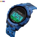 SKMEI 1585  Men Sports Solar Power Lithium Battery Digital Waterproof Wristwatch - Blue. 