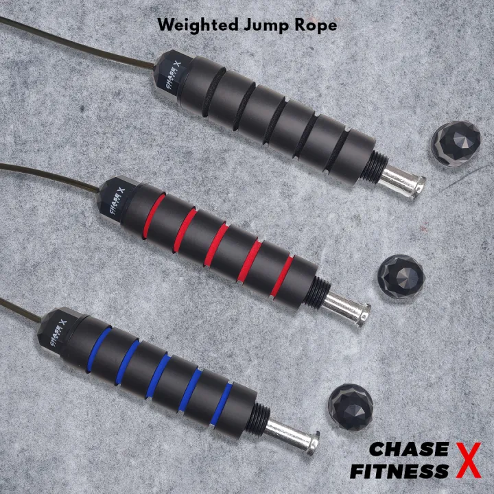 Chase%20Jump%20Rope%20with%20weights%20(220%20g)%20For%20Men%20&%20Women%20Adjustable%20Jumping%20Rope,%20Skipping%20Rope,%20Gym%20Rope/Exercise%20Rope%20Cardio%20Workout%20skill%20training%20-%20Image%209