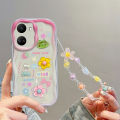 For Huawei Nova 10 SE Phone Case 3D Cute Animal Cartoon Patterns + Beautiful Flower Bracelet Soft Case. 