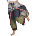 Green & Black Tone Butterfly Trousers Pants For Women. 