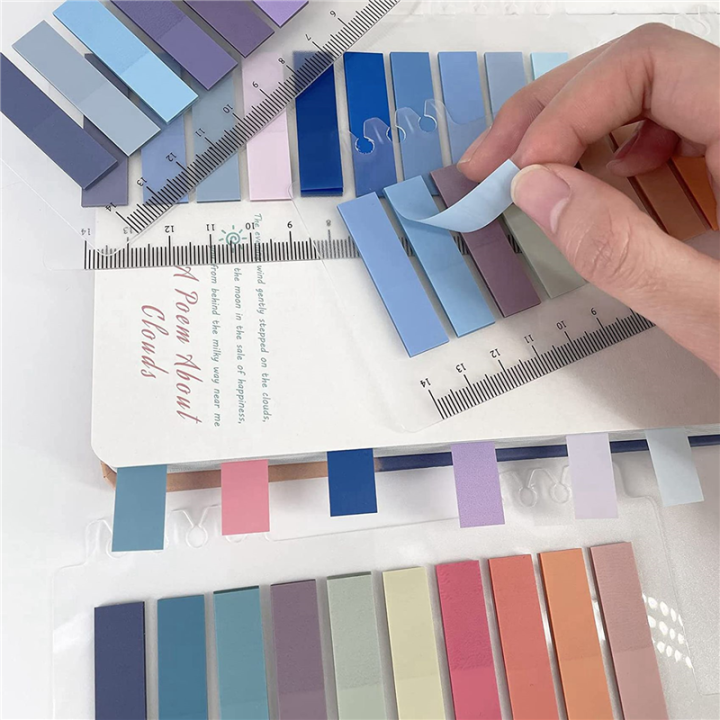 2400%20Pcs%20Sticky%20Index%20Tabs,%204%20Sheets%20Morandi%20Strip%20Index%20Tabs,%20Writable%20Page%20Sticky%20Notes%20with%20Ruler%20for%20Page%20Marking%20-%20Image%203