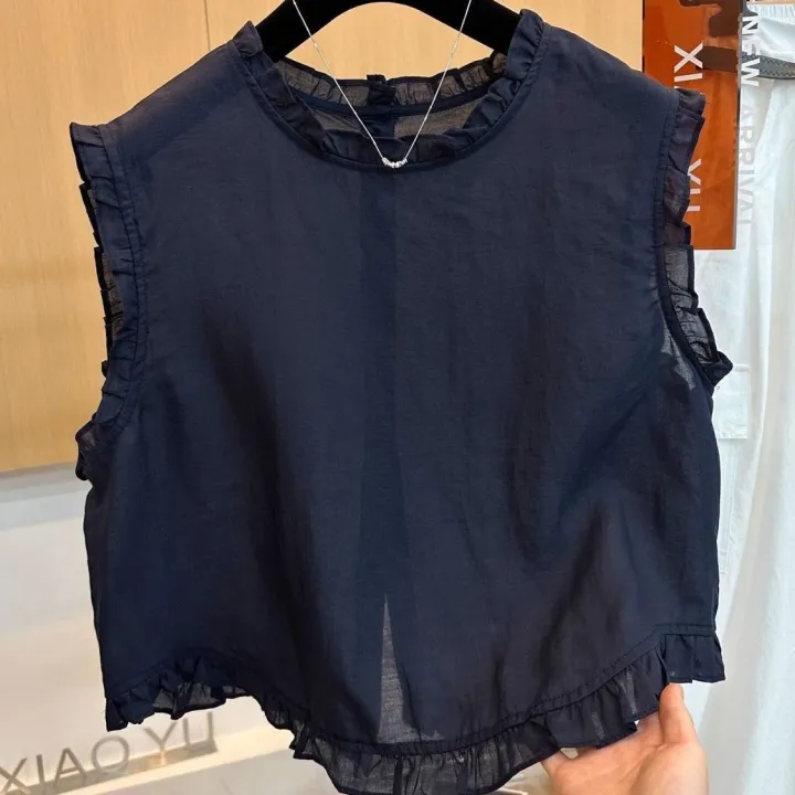 Korean%20Style%20Sleeveless%20Shirt%20for%20Women%20Summer%202025%20New%20Elegant%20Versatile%20Sweet%20Top%20Trendy%20-%20Image%202