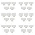 20mm PVC Tee 3 Way Water Pipe Tube Adapter Connectors White 30 Pcs. 
