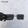 DISICHEN Affordable BOYSEEN Rimless Glasses Man Stylish Sunglasses Woman Pink Blue Eyewear UV400 Gradient Color Sunglasses. 