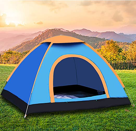 Waterproof Camping & Hiking Tent - 4-Person, Quick Setup, Anti-Mosquito, Large Space (Random Color)