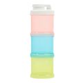 3 Layer Colorful Baby Milk Powder Container Non-Toxic/Baby Formula Stackable Baby Milk Food Container. 