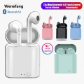 Wenefang 【New Innovation】I7 Mini Wireless Bluetooth Earphone 5.0 Stereo Earbuds Headset Sports Headphones With Charging Box For Smart Phone. 