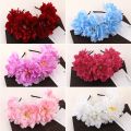 Mori Girl Handmade Women Flowers Headband Braided Wreath Artificial Flower Peony Flower Crown Elegant Design Wedding Hair Accessories Party. 