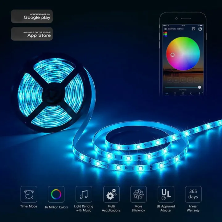 Kqueebee%202X%20Wireless%20Bluetooth%20LED%20Dimmer%20Remote%20Controller%20DC5-24V%20Phone%20APP%20Connection%20Control%20for%20RGB%20Light%20Strip%20Timer%20Switch%20-%20Image%203