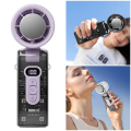 Semiconductor Refrigeration High Speed Fan Rechargeable Handheld Outdoor Turbo Fan Overcharge, Overcurrent and Overdischarge Protection Black. 
