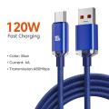 120W 6A Fast Charge USB Type C Quick Charge Cable For Samsung S23 Realme Xiaomi 13 Huawei Phone Fast Charging Cable Data Cables. 