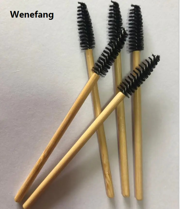 Wenefang%2050%20Pcs%20ECO%20Friendly%20Bamboo%20Stick%20Black%20Nylon%20Mascara%20Wands%20Eyelash%20Brush%20Disposable%20Lash%20Wands%20-%20Image%203