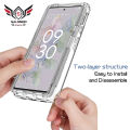 for Google Pixel 6/7 Pro Case Phone Protector Dustproof Anti-drop High Transparency Gradient 2 Layers Structure High Elasticity Phone Back Cover for Google Pixel 6//6A/7 Pro. 