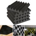 5pcs 30X30X5CM Studio Acoustic Foam Sound Absorption Treatment Panel Tile Wedge Black. 