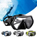Swimming Eyewear Tempered Glass s Water Sports Equipment Snorkeling Scuba Diving Mask Transparent Large Frame Goggles Queena. 