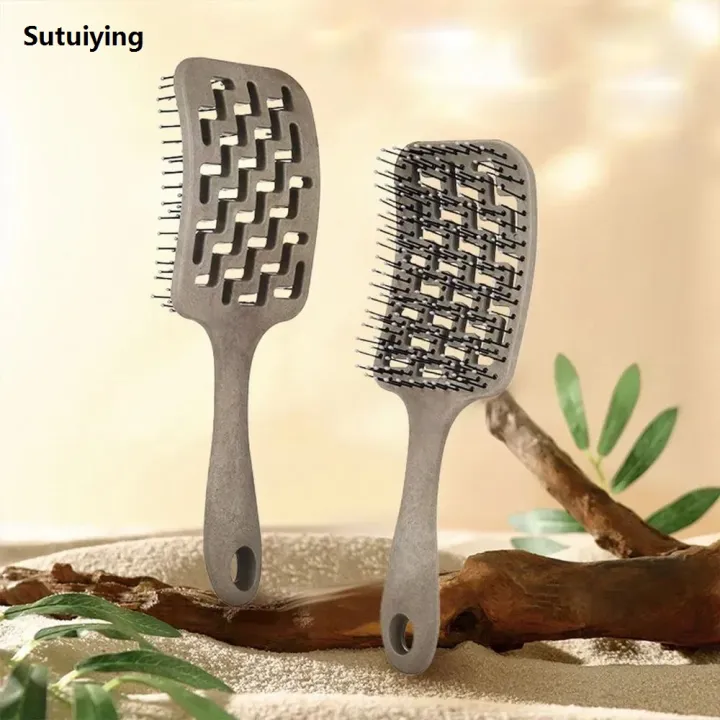 Sutuiying%201PCS%20Detangling%20Hairbrush%20Anti-static%20Massage%20Combs%20Degradable%20High%20Quality%20Hollow%20Massage%20Hair%20Comb%20Wet%20Dry%20Dual%20Purpose%20HairBrush%20-%20Image%202