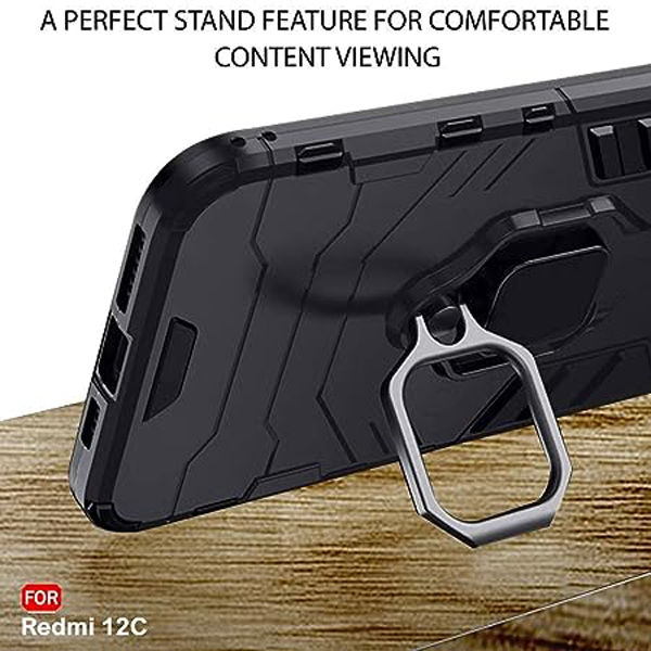Tough%20Armor%20Bumper%20Back%20Case%20Cover%20for%20Mi%20Redmi%2012C%20%7C%20Ring%20Holder%20&%20Kickstand%20in-Built%20%7C%20360%20Degree%20Protection%20Back%20Case%20Cover%20Black%20-%20Image%203