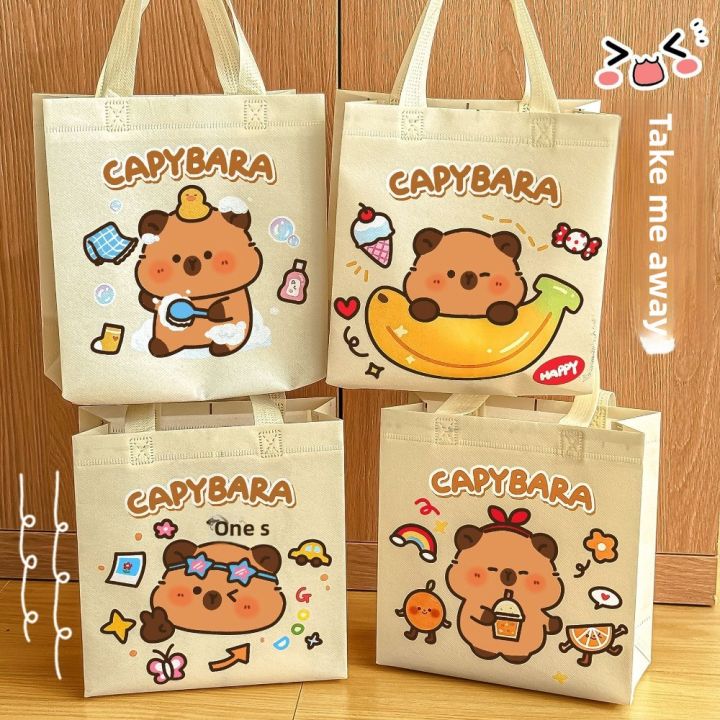 New%20Non-woven%20Capybara%20Tote%20Bag%20Reuse%20Shopping%20HandBag%20Cartoon%20Capybara%20Birthday%20Gift%20Bag%20Portable%20Capybara%20Print%20Canvas%20Bag%20-%20Image%204