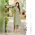 FuLoo's Octave Pure Cotton Designer Embroidered Kurti  for Women  #04. 