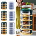 Multifunctional Stackable Insulation Dish Cover Dust Bugs Transparent Food Keeper Anti Cross Flavor Multi Layer Food Cover for Dishes Storage. 