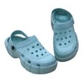 New Summer Plain Blue Crocs Slipper For Women (701). 