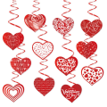 2024 Valentine'S Day Spiral Charms Valentine'S Day Heart Party Charms Easy Install Easy to Use. 