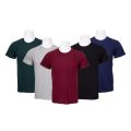 Binay Embroidery Cotton Five Pcs Combo Plain T-Shirt For Men - Fashion | T-Shirts For Men | Men's Upper Wear | T-Shirts |. 