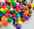 100 Gram packet Plastic Colourful Macrame Beads. 