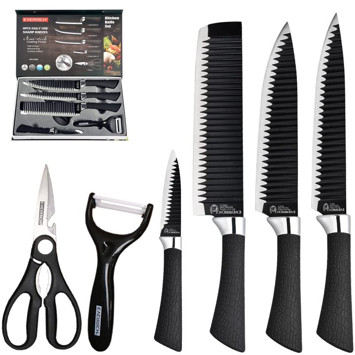 Evryealth Daily Use Sharp Knives Set Of 6 PCS
