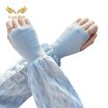 SuperRide Sun Protection Arm Sleeves 1 Pair Women’s Ice Silk Uv Protection Arm Sleeves with Thumb Hole Lightweight Breathable Long for Outdoor. 