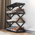 New 4-Tier Stackable Shoe Rack Organizer with Geometric Design. 