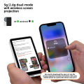 FORIDE Wireless Smartphone Selfie Projector Rear Camera Sharing Bluetooth Display Screen Projection Magnetic Selfie Monitor A. 