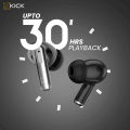 Kick Buds S Pro V 2.0 Truly Wireless in-Ear Earbuds with ANC (Upto 42dB) | 32H Playtime | Quick Charge (10 min= 250min) | 10mm Driver | BT v5.3. 