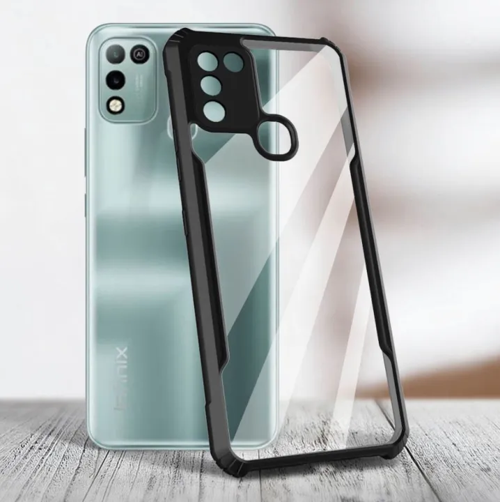 Infinix%20Hot%2010%20Play%20Case%20Air%20Cushion%20Hard%20Clear%20Shockproof%20Back%20Cover%20-%20Image%203