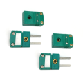 2 Set Mini K Type Thermocouple Wire Connectors Male Female Plug Adapter 200°C(392°F) for Thermocouple Sensor Probe Green. 