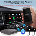 Wireless Android Auto Adapter for Factory Wired Android Auto Cars WiFi Plug & Play Wireless Android Auto Dongle. 