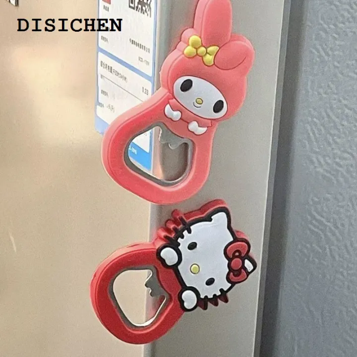 DISICHEN%20Original%20Sanrio%20Hello%20Kitty%20Bottle%20Opener%20Cute%20Cartoon%20Silicone%20Stainless%20Steel%20Opener%20Mymelody%20Fridge%20Magnet%20Kitchen%20Bar%20Tool%20-%20Image%204