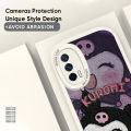 FELMYST for Vivo S1 Pro Back Cover PU Leather Kuromi Pattern Soft Silicone Edge Phone Case. 