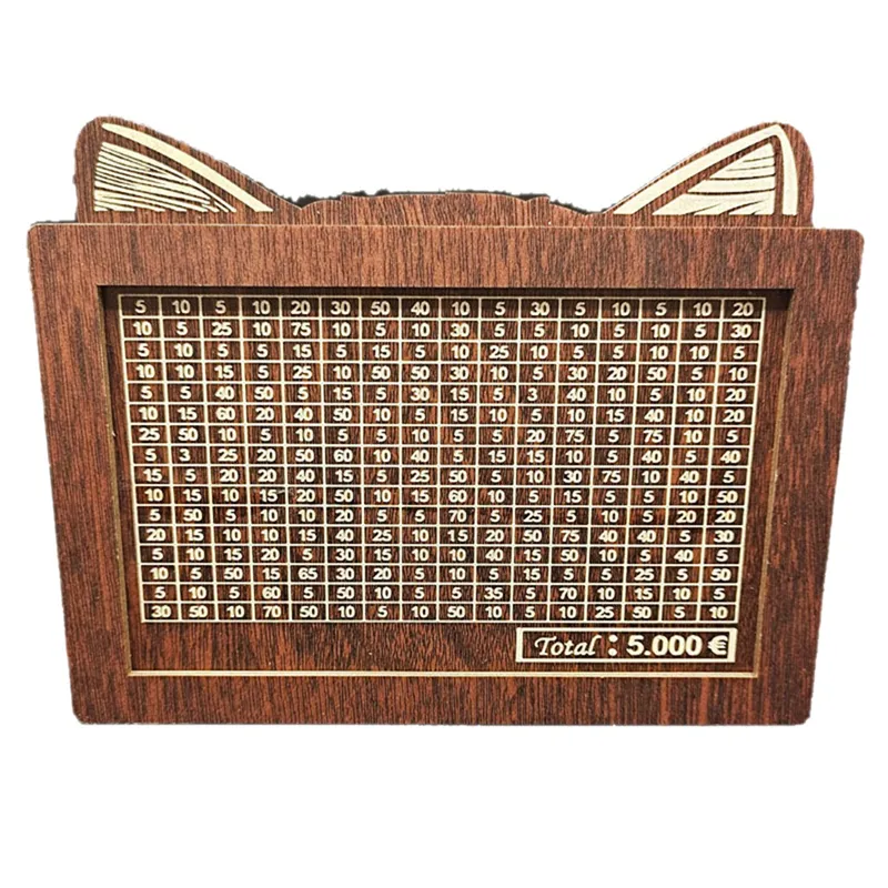 IMossad Cash Vault Wooden Savings Box, Cash Saver Box, Money Saving Box Counter, Cash Savings Box Saver Money Saving Box Counter Retro Style Counter Piggy Bank 10000 Pounds