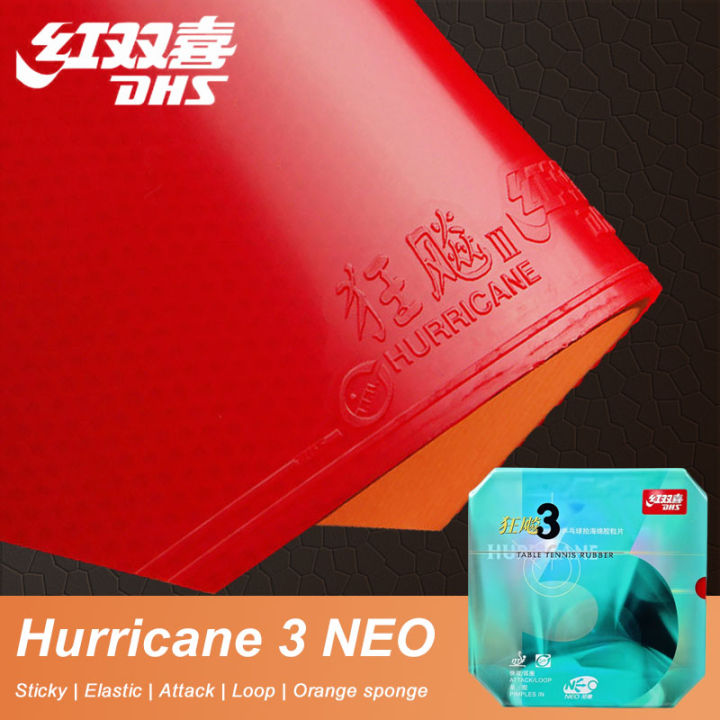 Special Offer Original DHS Neo Hurricane 3 Table Tennis Rubber Sticky Professional Ping Pong Rubber with High-dense Sponge for Attack Loop