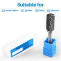 OYPFXMI Tungsten Carbide Burr Double Cut Rotary Tool Die Grinder Bits,1/4 Inch Shank,for Wood Carving,Metal Working,Grinding. 