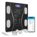 Bluetooth Weighing Scale Human Body Weight Machine Digital (Tempered) with Battery & Temperature Indicator. 