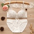 WENYAN teenage underwear young teens in lingerie young girls bras and panties sets kids bra small size 12/14/15 year old clothing child. 