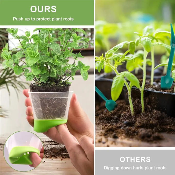 12%20Packs%203%20Inch%20Square%20Plastic%20Nursery%20Pots,%20Clear%20Plant%20Pot%20with%20Soft%20Silicone%20Base%20for%20Easy%20Transplant,%20Flower%20Pots%20-%20Image%204