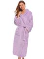 Bathrobe -Women's Robe Sleepwear Autumn Solid Color Flannel Long-Sleeved Sexy Warm Comfort Soft Ladies Nightewear Bathrobe Pack of 1. 