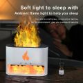 Crystal Himalayan Salt Stone Lamp Aromatherapy Machine 3D Simulation Flame Humidifier Household Essential Oil Diffuser. 