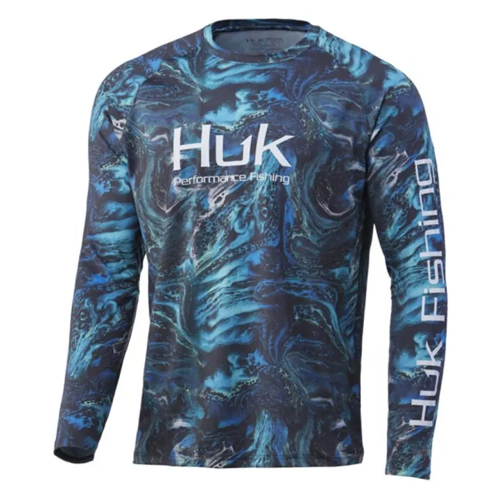HUK%20Fishing%20Shirt%20Men%20Summer%20Quick%20Dry%20UPF%2050+%20UV%20T-shirt%20Outdoor%20Sport%20Tops%20Gear%20Jersey%20Fish%20Clothing%20Racing%20Running%20Sportwear%20-%20Image%202