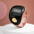 Adjustable OLED Screen Portable Ring Type Ball Finger Counter Type C Rechargeable Mini Counter Featuring Battery Display Pink. 