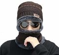 Pack of 2 Pcs Chinese Cap and Muffler Set with inside Furr ( New Winter Woolen Cap And Neck Warmer ). 